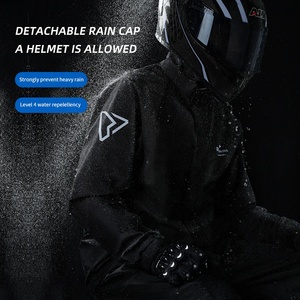 Combinaison de pluie imperméable en pongé pour <span class=keywords><strong>moto</strong></span>, veste et pantalon pour hommes et femmes, voyages, excursions, imperméables pour la pluie - Product Image 3