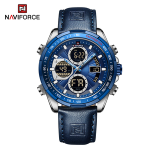 Naviforce 9197 Reloj cronógrafo para hombre Esfera verde Taquímetro Correa de cuero Impermeable Fecha Semana Pantalla Deporte Cuarzo - Product Image 6