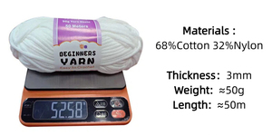 Hilo de Algodón para Principiantes en <span class=keywords><strong>Crochet</strong></span>, Puntos Fáciles de Ver, Hilo Grueso y Suave para Principiantes, Kit de <span class=keywords><strong>Crochet</strong></span> - Product Image 6