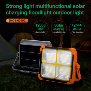 Lampe de travail solaire magnétique pour le camping, étanche IP66, 12000 mAh, grande capacité, LED COB, alimentation électrique - Product Image 2