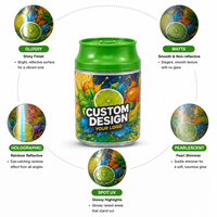 Pot en plastique PET 100 ml, forme canette de soda, avec bouchon à vis rond, pour bonbons gélifiés et produits nutritionnels, fournisseur pour commandes en gros, logo personnalisé
