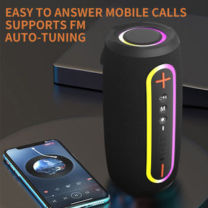 2025新型便携式无线蓝牙扬声器，带RGB发光二极管灯14w高清强大声音TWS配对，适合户外家庭度假Gfit - Product Image 3