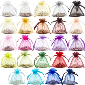 MU MU-OG01 100 Stück Fabrik-Organza-Schmuckbeutel Verpackung mit Kordelzug für Geschenke Hochzeit Party - Product Image 2