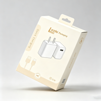 Boîte de chargeur de câble de données en carton rigide imprimée sur mesure, finition mate avec avantage UV pour l'électronique grand public et l'emballage cadeau
