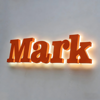 Enseigne murale lumineuse personnalisée SONGWEN en acrylique avec logo rétroéclairé par LED, lumière blanche chaude douce 2700K, installation facile