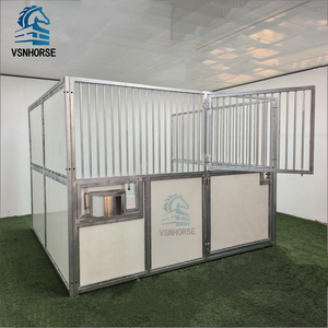 Écurie de chevaux préfabriquée mobile en acier galvanisé à chaud pour l'extérieur, écurie temporaire pour chevaux en HDPE avec toit en PVC - Product Image 6