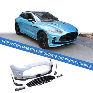 Grille de protection d'angle semi-visible en fibre de carbone sèche pour feux de jour (DRL) de pare-chocs avant, style 707 pour <span class=keywords><strong>Aston</strong></span> <span class=keywords><strong>Martin</strong></span> DBX - Product Image 1