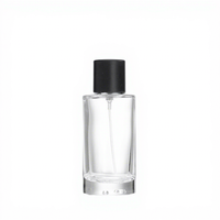 Flacon de parfum luxueux en verre incurvé de 50 ml avec compte-gouttes, personnalisable, portable, carré, rechargeable, emballage diffuseur, impression sur écran