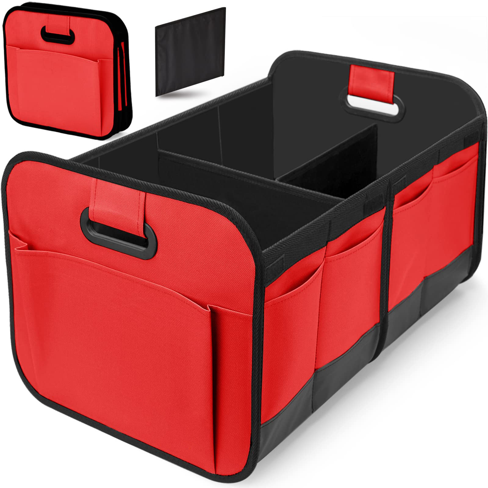 Caja de almacenamiento para coche-rojo