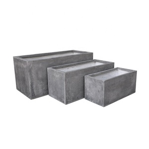 Grand bac à plantes en GRC, <span class=keywords><strong>pot</strong></span> de fleurs rectangulaire en fibre de verre pour l'extérieur, pour la maison, l'hôtel, carton vintage, <span class=keywords><strong>pot</strong></span> de fleurs en fibre de verre, 5 pièces - Product Image 3