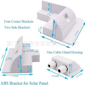 ABS <b>Bracket</b> For Solar Panel Frame <b>White</b> 7-Piece Set For RV Boat Roof Mounting - Product Image 4