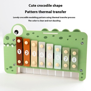 Xilófono de Educación Temprana de estilo caliente para niños y niñas cocodrilos tocando INSTRUMENTO DE <span class=keywords><strong>Piano</strong></span> Juguetes plataforma de música de percusión - Product Image 5
