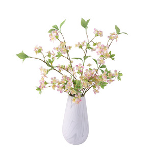 Flor artificial nieve sauce Flor de melocotón flor de cerezo decoración del hogar nieve invierno jazmín flores de boda - Product Image 5