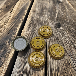 Pull d'anneau de plaque d'étain de capuchon de couronne en aluminium de haute qualité pour des bouteilles de bière avec des bouchons intérieurs en métal de PE - Product Image 3