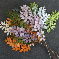 Follaje Artificial Realista de Estilo Moderno y Ecológico, Hojas de Clematista y Banyan, Decoración Verde para Bodas, Ceremonias y Salones