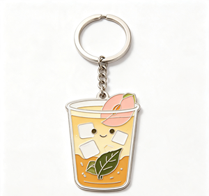 Custom Enamel Bread Keychain Metal Key Chain <b>Cartoon</b> Key <b>Ring</b> PVC Logo Gift Promotional Souvenir - Product Image 3