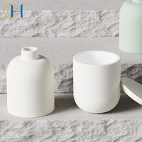 C & H Private Label Home Decor Design personnalisé Bocal en céramique Ensemble de bougies et diffuseurs de roseaux aux huiles essentielles naturelles