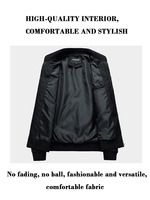 Veste bomber pour homme, taille plus, avec fermeture éclair, logo personnalisé, décontractée, élégante, imperméable, respirante, coupe-vent, hiver
