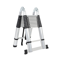 Échelle pliante industrielle en aluminium à double face, télescopique, extérieure, conforme à la norme EN131, capacité de charge de 150 kg