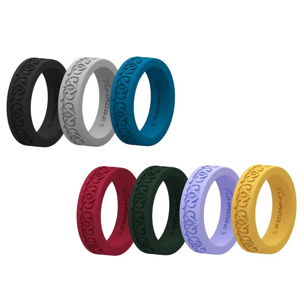 Silicone rubber wedding ring for man and women