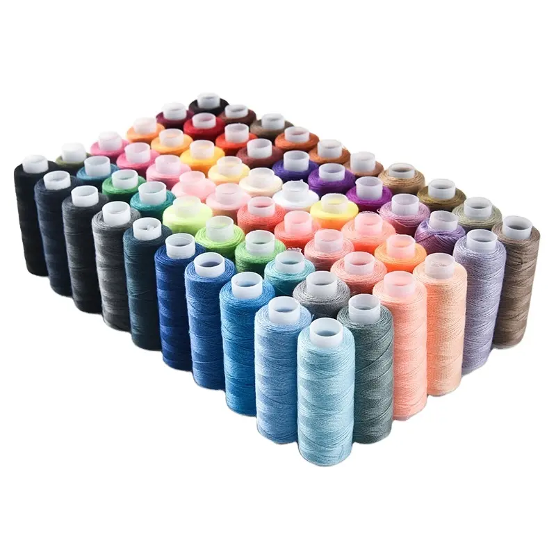 Fabricage Kleine Spool Kleine Kegel Van 40/2 100% Polyester Naaigaren Kit 250yds Elke Spoel 12 Kleuren 24 Kleuren 60 kleuren