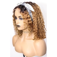 Gran oferta de pelucas Bob, pelucas frontales de encaje de cabello humano brasileño, pelucas frontales de encaje rizado de densidad HD 613 transparentes 180% con cabello de bebé