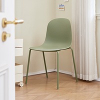 Chaise de salle à manger en plastique empilable pour la maison, le bureau, le restaurant, taille adulte 853