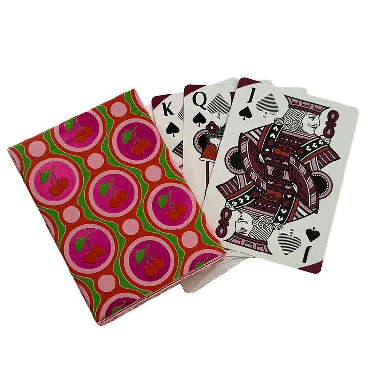 Contoh gratis kartu remi plastik ukuran jembatan kustom tahan lama Logo kustom kartu remi Poker kertas inti hitam biru