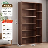 Wayon Modernes Weißes Minimalistisches Bücherregal-Set mit Schiebetürschrank und Offenen Regalen für Wohnzimmer-Aufbewahrung