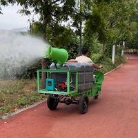 Tricycle électrique avec réservoir d'eau de 800L, canon à brouillard et pulvérisation arrière