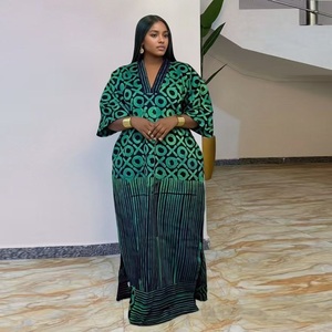 Robe longue ample en tissu imprimé africain pour femme, style ethnique, respirante, pour fête, collection été 2026 - Product Image 6