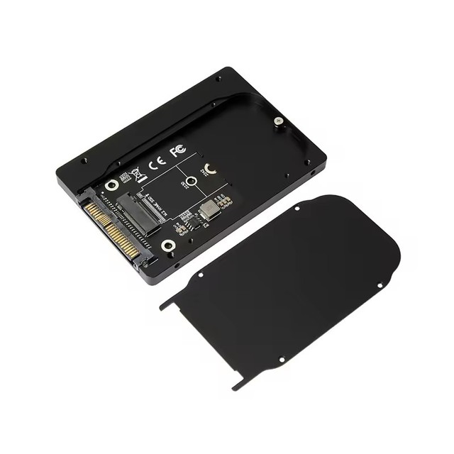 SFF-8639 NVME U.2 to NGFF M.2 M-key PCIe SSD Adapter Card with Aluminum Enclosure Case