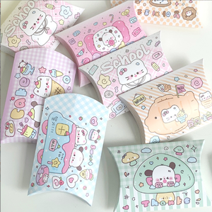 Kotak surat hadiah mewah pola kartun cetak kustom kotak kardus pengiriman kertas bantal ramah lingkungan daur ulang untuk makanan ringan - Product Image 3