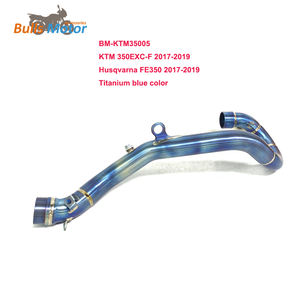 Colector de Escape de Titanio para KTM <span class=keywords><strong>350</strong></span> EXC-<span class=keywords><strong>F</strong></span> EXCF 17-19, Tubo de Escape de Color Azul para <span class=keywords><strong>Husqvarna</strong></span> FE350 2017-2019 - Product Image 4