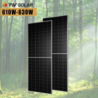 Módulo Bifacial de Media Celda de Doble Vidrio Tongwei 66N-Type, 630W, 23.3% de Eficiencia, 80% Bifacial, Garantía Lineal de 30 Años, 1500V CC