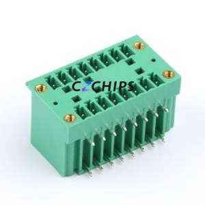 MX15EDGRHM-3.81-2*08P-GN01-Cu-A Plug-in Terminal Block Bent Lead Through Hole,P=3.81mm Board-to-Board / Socket - Closed - Product Image 1