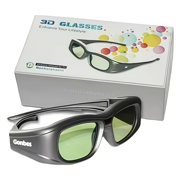 Gonbes 3D BT Smart Glasses DLP-Link Virtual Reality Shutter Active 3D Glasses with 50"-80" Virtual Screen Size