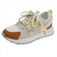 Baskets rétro color block en maille respirante avec patchwork, à lacets, à plateforme, chaussures de marche décontractées, support OEM ODM, Zapatos Casuales