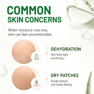 Gel d'aloe vera biologique OEM, marque privée |   Crème hydratante apaisante pure à 15 % pour peaux sèches et irritées |   Approvisionnement en gros anti-âge - Product Image 3