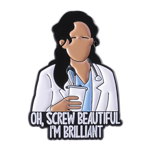 Spilla Medica Cartoon in Lega Elettroplaccata Versatile per il Commercio Transfrontaliero, Merchandising della <span class=keywords><strong>Serie</strong></span> <span class=keywords><strong>TV</strong></span> Grey's Anatomy - Product Image 6