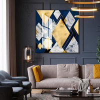 Oeuvre personnalisée prix usine abstrait carré mur Art décoration peinture sur toile peinture oeuvres pour la maison hôtel bureau