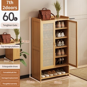 <span class=keywords><strong>Scarpiera</strong></span> Moderna Salvaspazio in Bambù per Dormitori, Armadio Portascarpe per Uso Domestico, Scaffale di Grande Capacità - Product Image 3