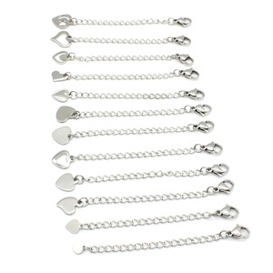 Pendentif en forme de cœur en acier inoxydable pour sacs, accessoires de bijoux, bracelets et colliers DIY, breloques unisexes tendance, couleur or et argent - Product Image 2