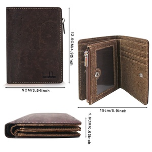 Cork Purse Women's RFID Blocking Bifold Zipper <b>Wallet</b> Vegan Cork Leather <b>Card</b> <b>Holder</b> Coin Pocket <b>Wallet</b> - Product Image 2