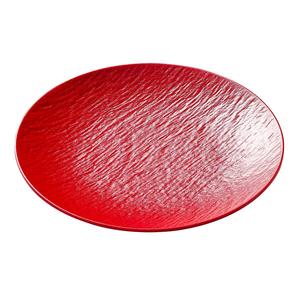 Xiangyuan <b>melamine</b> tableware <b>plates</b> for restaurants and hotels: red rock-patterned shallow relief round <b>plates</b>, Christmas - Product Image 5