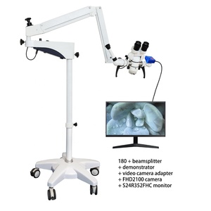 Microscope chirurgical mobile sur pied, <span class=keywords><strong>binoculaire</strong></span> LED avec caméra vidéo, support mural pour neurochirurgie, oreille, nez, gorge - Product Image 5