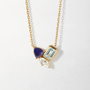 Collar de Diamantes Geométricos Coloridos de Bisutería, Collar de Acero Inoxidable Chapado en Oro para Mujer <span class=keywords><strong>2026</strong></span> - Product Image 6