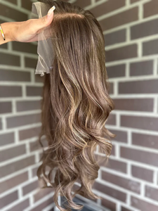 Peluca Judía con Frente de Encaje HD y Forro de Seda, <span class=keywords><strong>Cabello</strong></span> Europeo con Ondas Suaves, Color Rubio <span class=keywords><strong>Cenizo</strong></span> con Reflejos, para <span class=keywords><strong>Cabello</strong></span> Grueso - Product Image 4