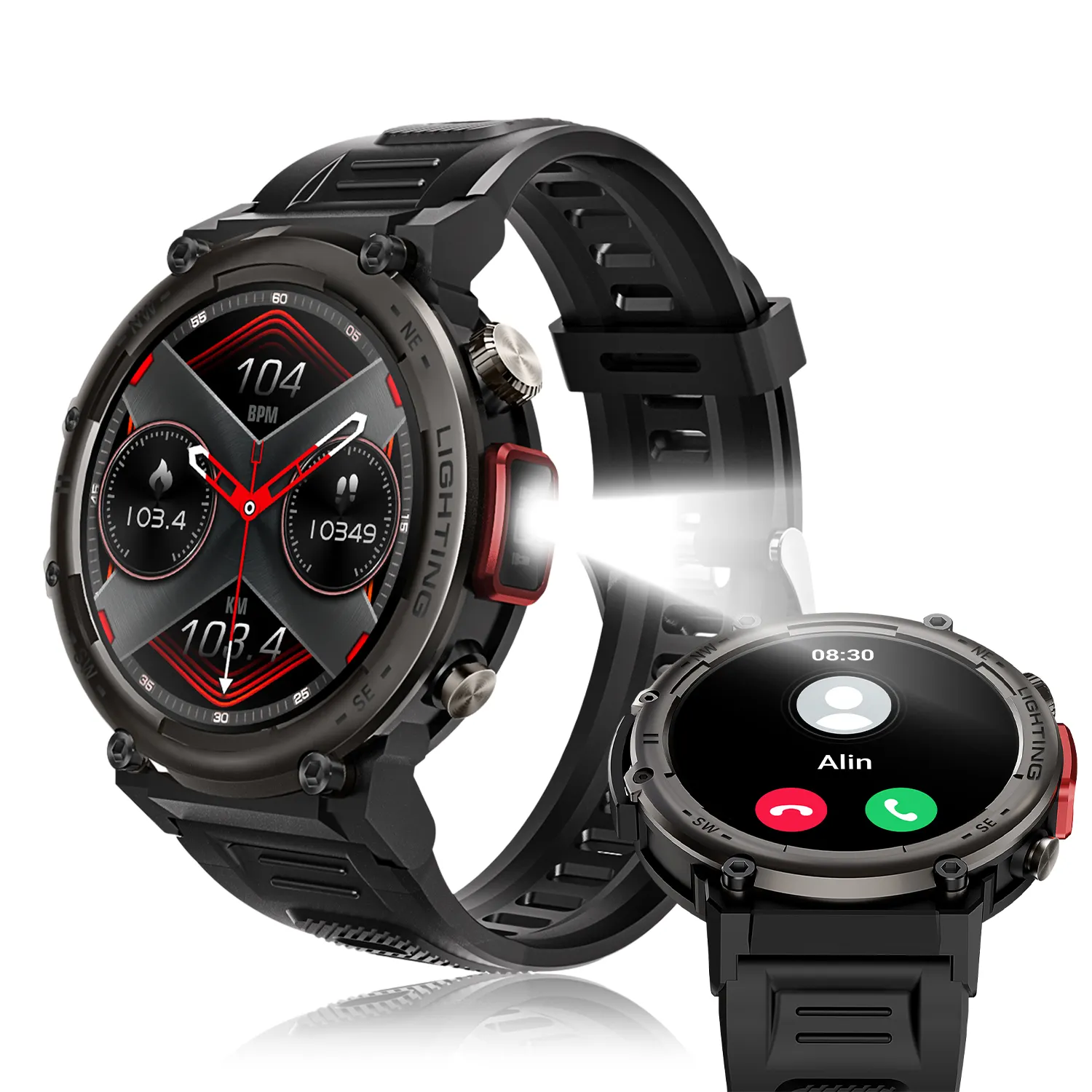 New Arrival V10 Smartwatch BT Callin Sport Fitness Watch Heart Rate Monitoring Sports Outdoor Light Smart Watch