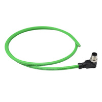 Conector M12 de 4 pines, código D, cables eléctricos industriales circulares de alimentación, conector macho, IP67, impermeable, mazo de cables, conector de cable